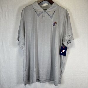 Kansas Jayhawks Champion‎ Men's 2XL Grey Polo